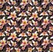 1 Yard Plumeria Flowers & Leaves Parallel Print Fabric Fabric 36" L x 45" W